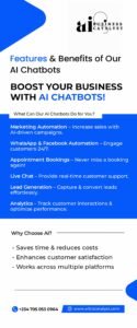 Brief 7 features and benefits of our AI chat bot