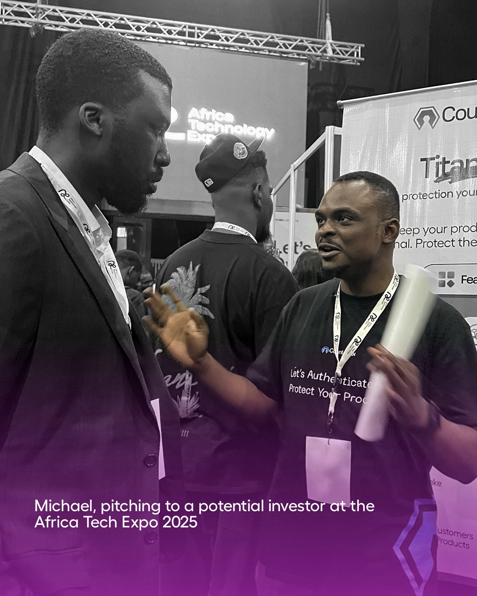 Michael, pitching to a potential investor at the ATE.jpeg